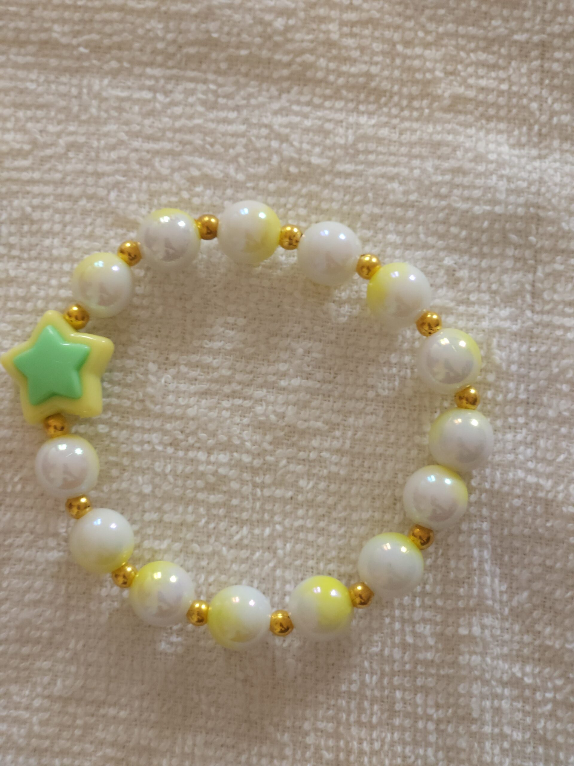 Pastel Lemonade Star Handmade Budget Friendly Bracelet