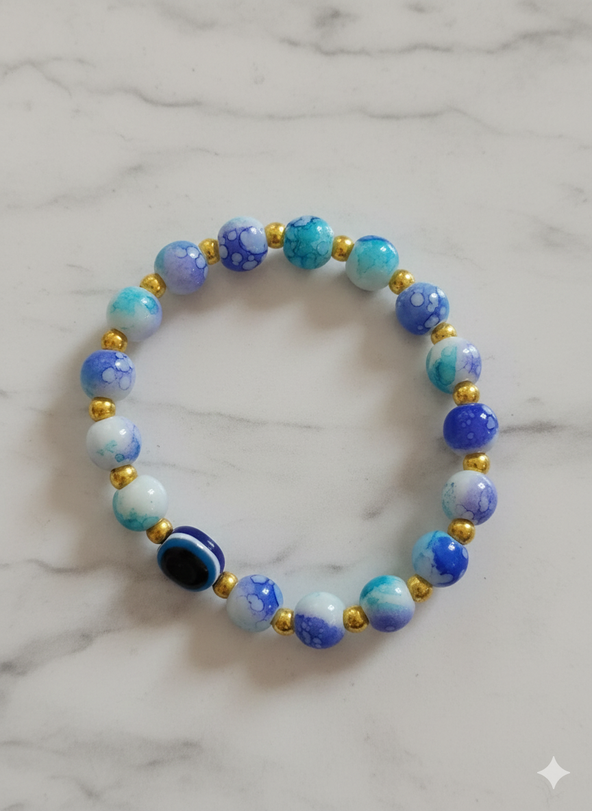 Aegean Marbled Handmade Evil Eye Bracelet