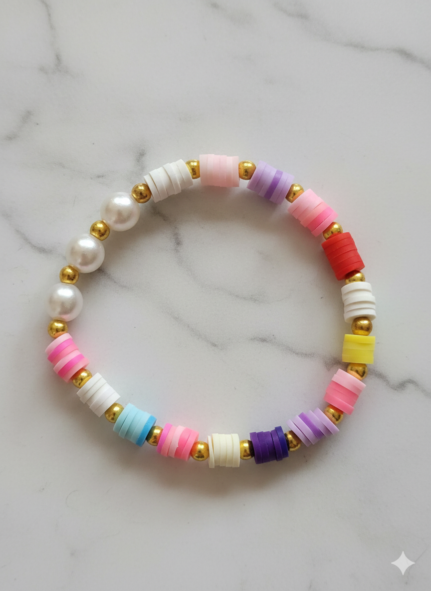 The Princess and the Pea Handmade Fimo Bracelet