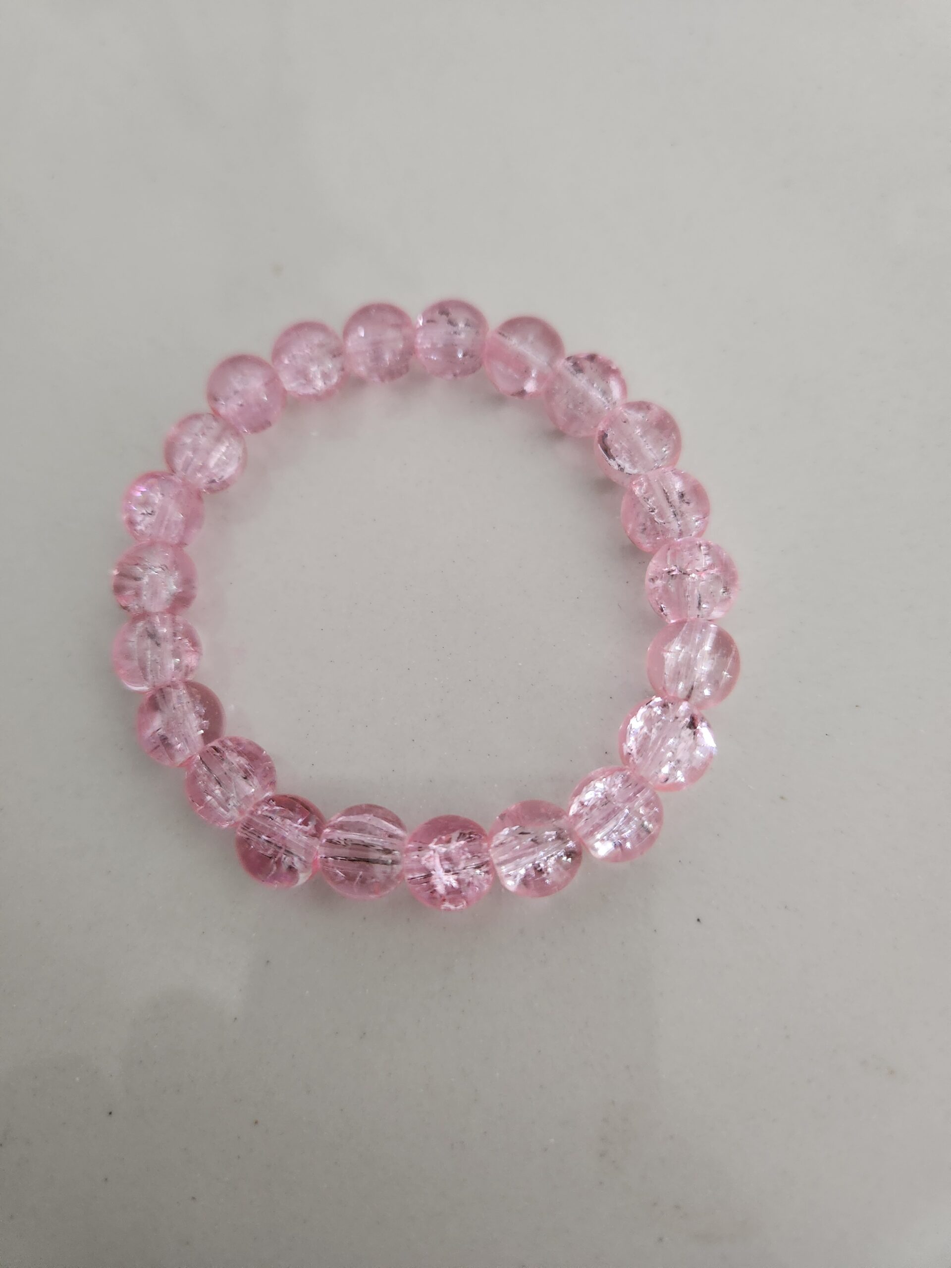Rose Dawn Crackle Handmade Bracelet