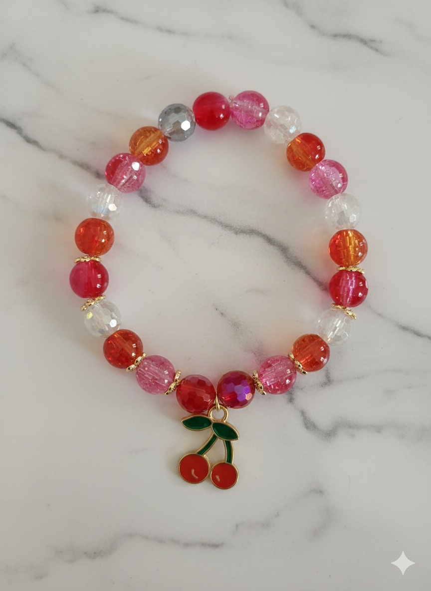 Red Cherry Jubilee Handmade Premium Bracelet