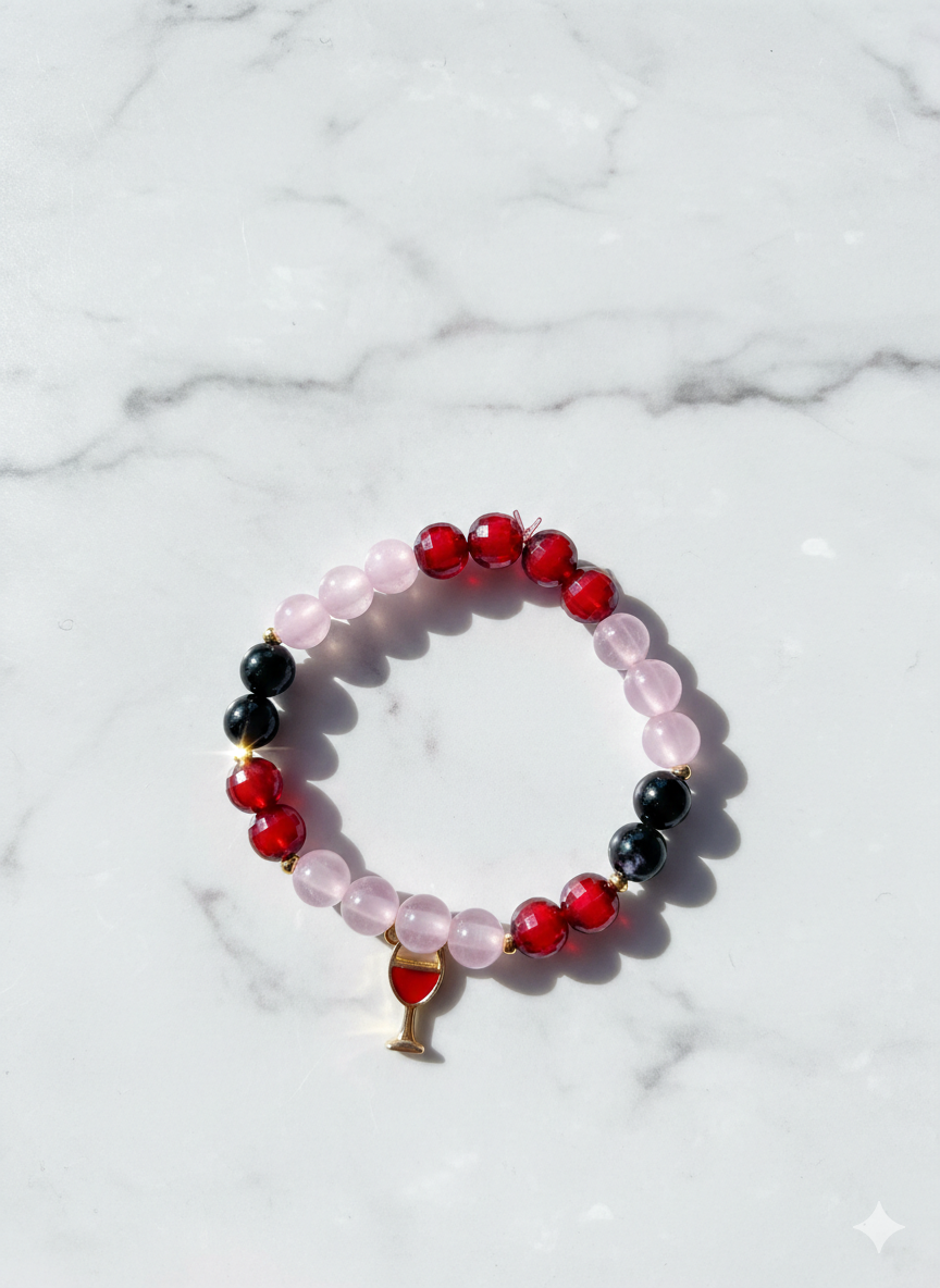 Wine Glass Charm Handmade Semi Premium Bracelet