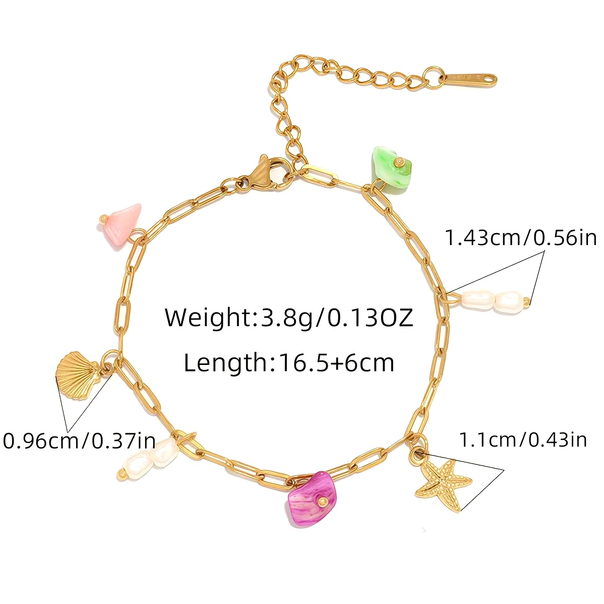 The Shoreline Mosaic Cuff 18K Anti Tarnish Bracelet