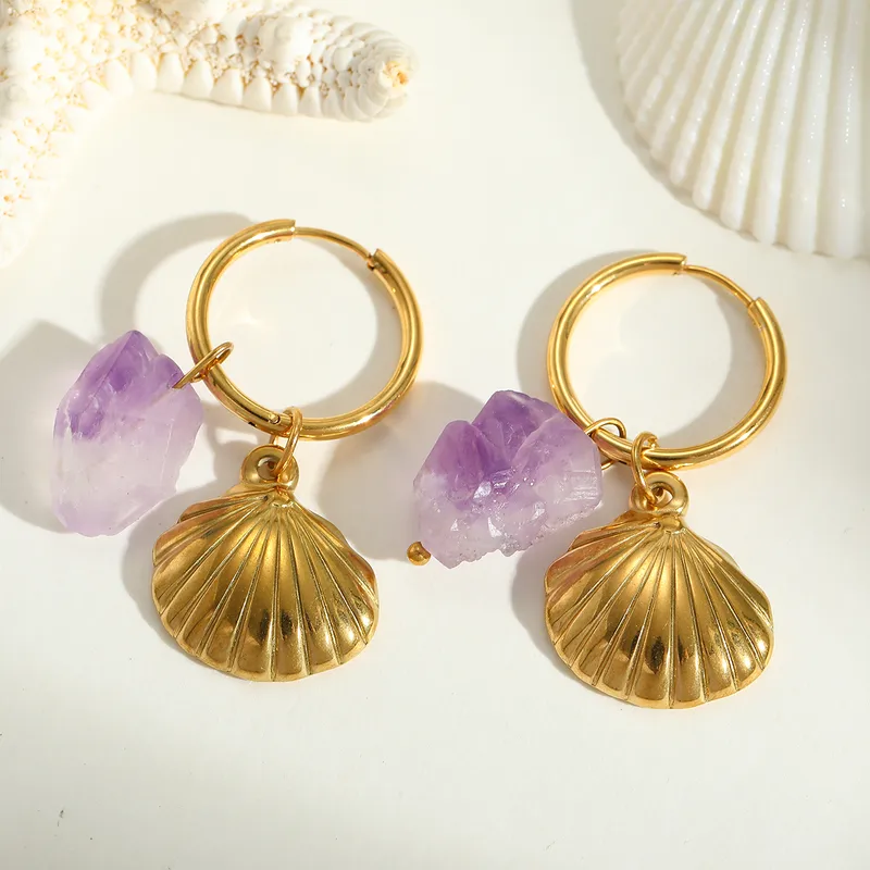 The Terra Abalone Ear Ring SS 304 Anti Tarnish 18K Gold Plated