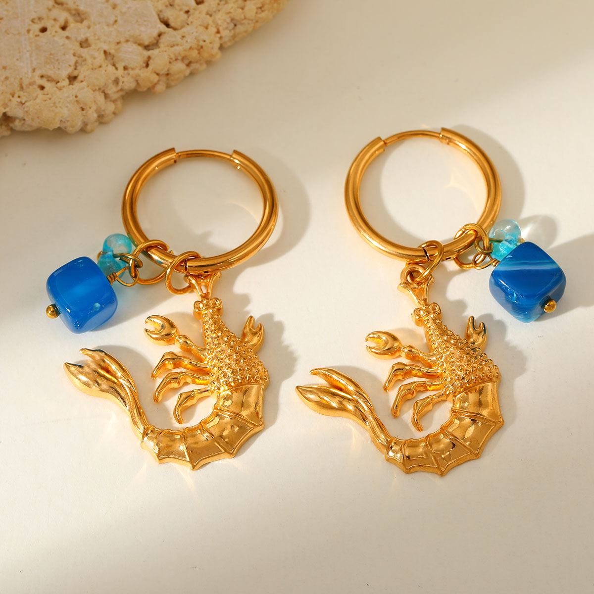 The Crimson Homard 18K Anti Tarnish Earrings