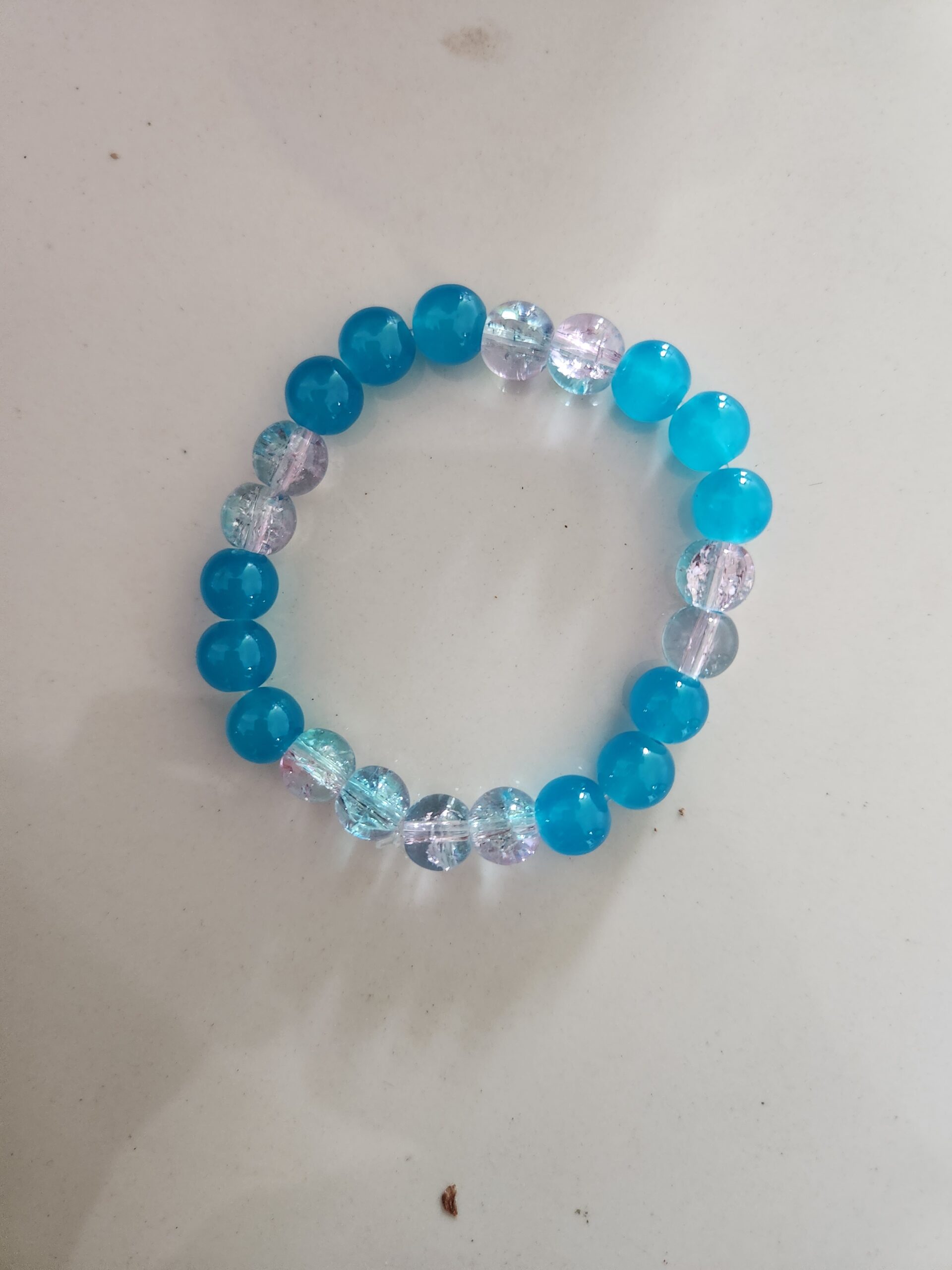 Azure Sky Ice Crystal Handmade Bracelet_3336