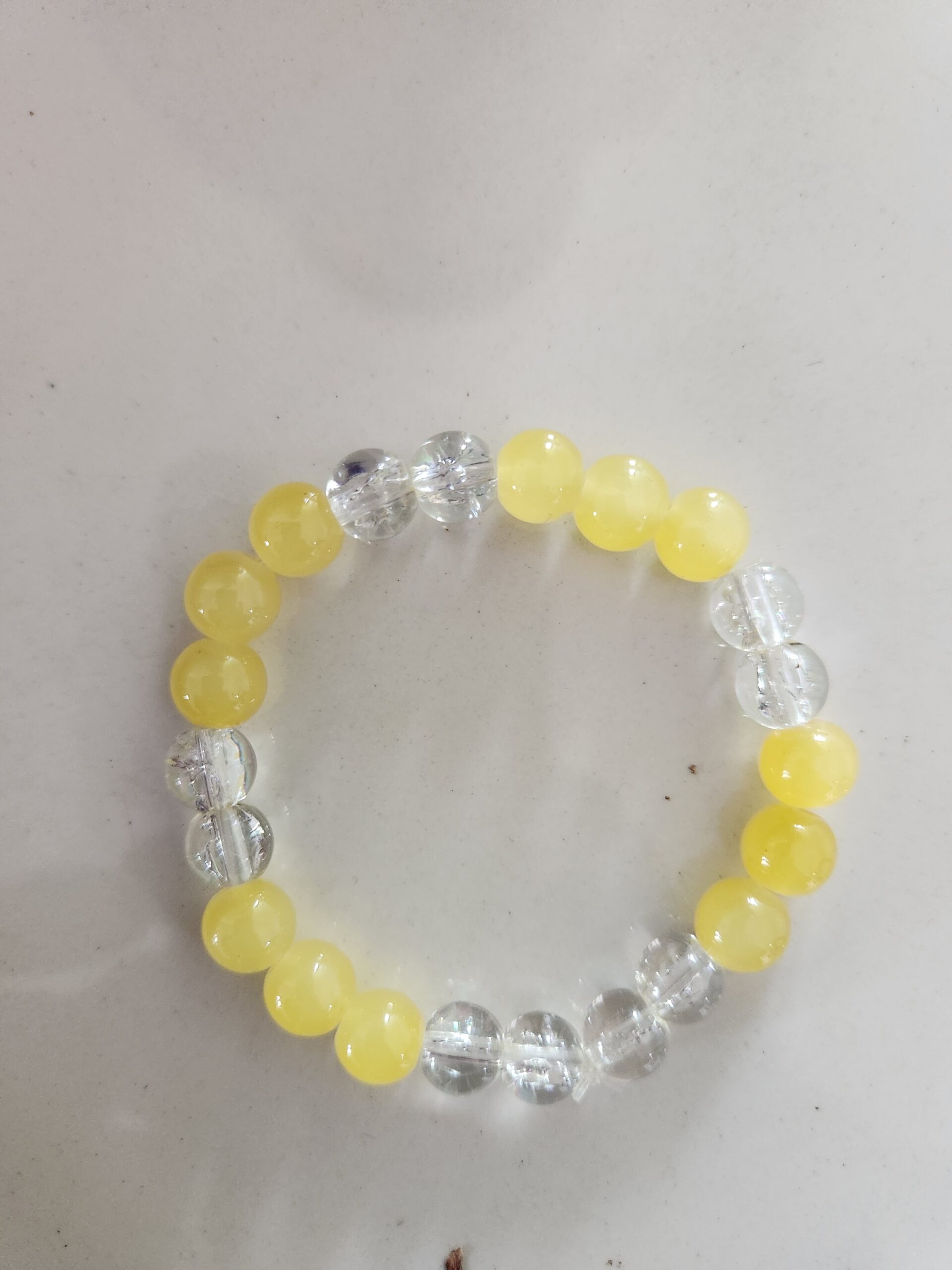 Yellow Clear Handmade Budget Friendly Bracelet