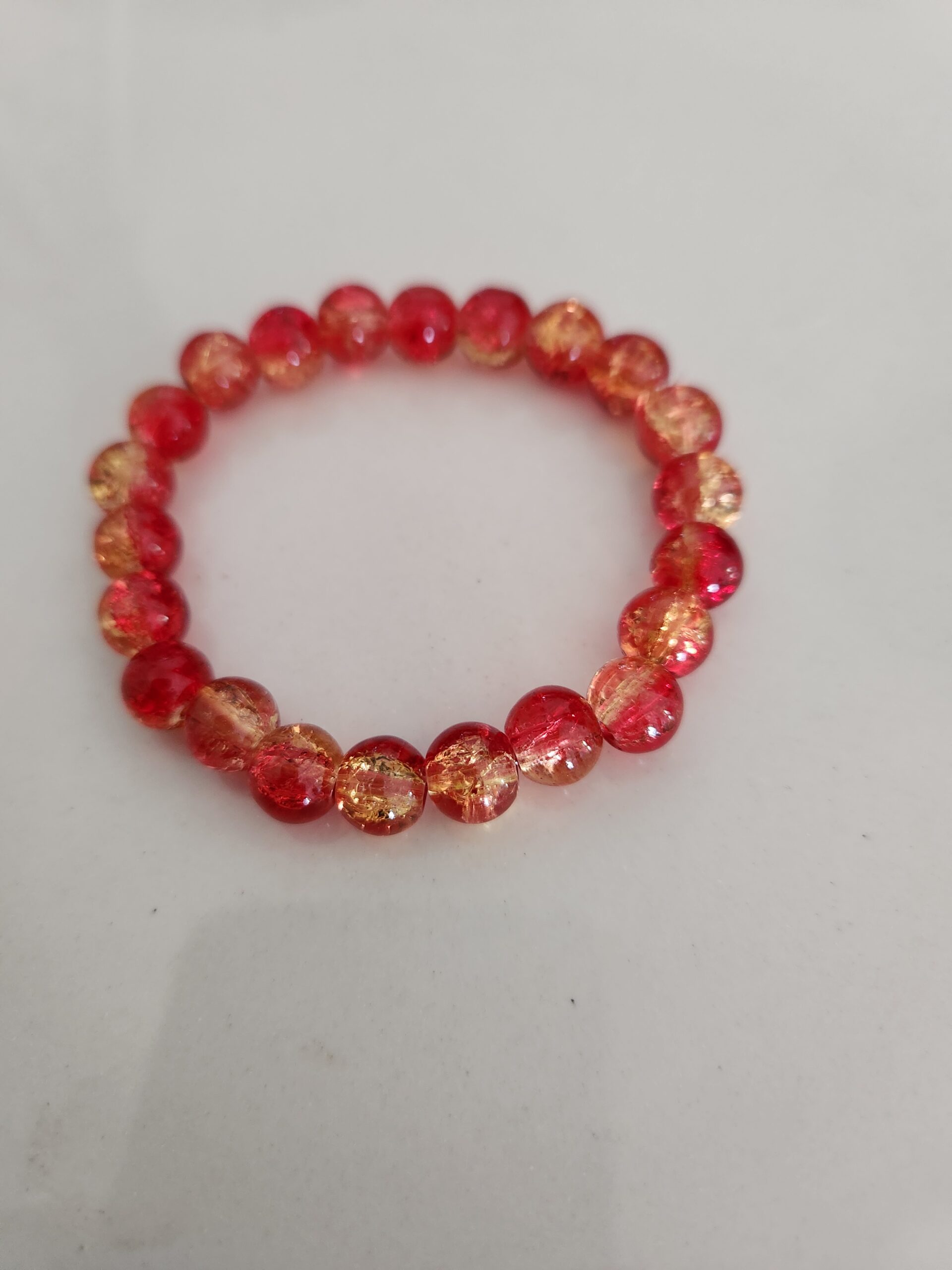 Flame Agate Crackle Handmade Bracelet