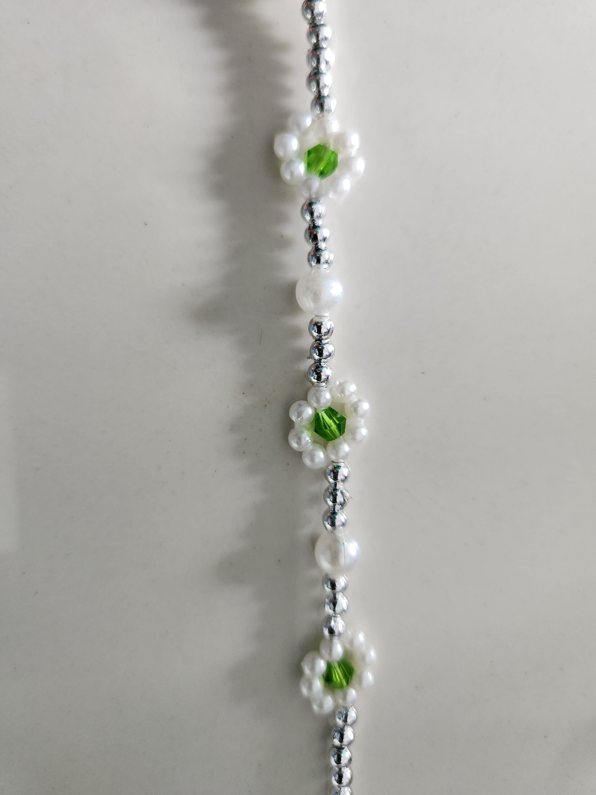 Meadow Emerald Pearl Handmade Bracelet